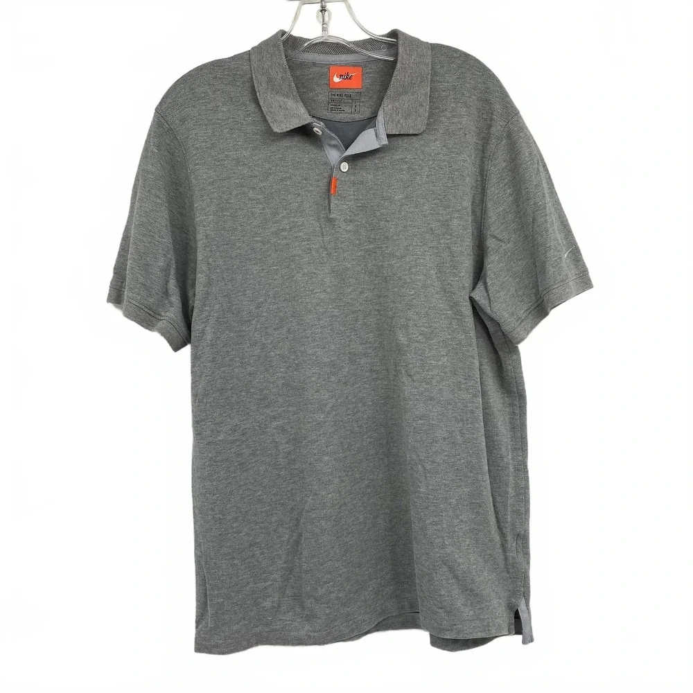 Nike Gray Cotton Blend Polo Shirt | Men’s Size L